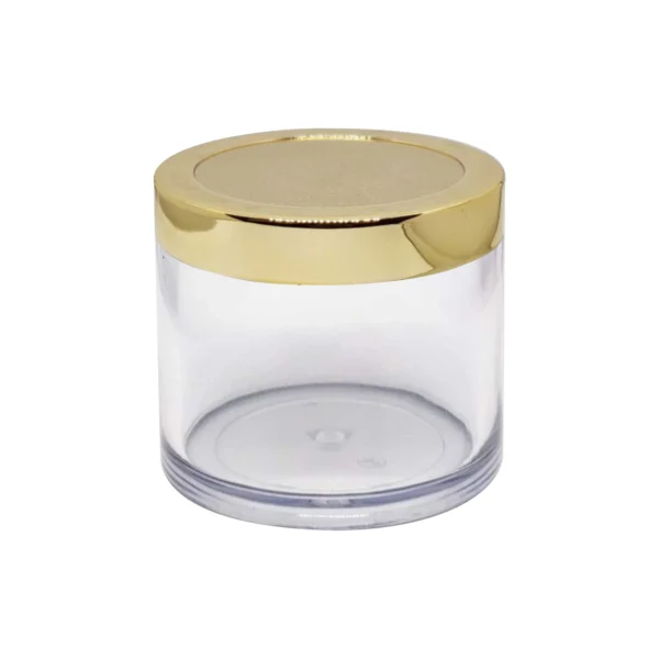ACRYLIC SAN JAR TRANSPARENT BOADY + GOLDEN CAP 40ml