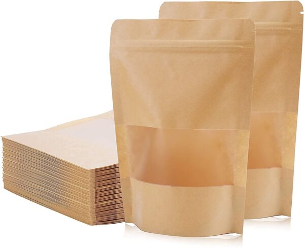 KRAFT PAPER ZIP POUCH 6*9 ( 100gm)